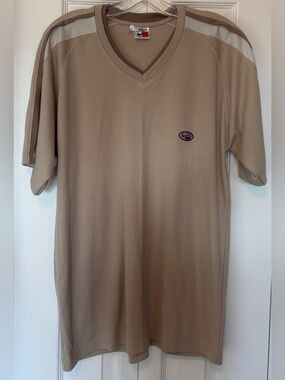 Vintage 1990s Nike Sport Oval Logo V-Neck Shirt Size Medium/Large